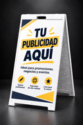 Cartel tipo A para acera
