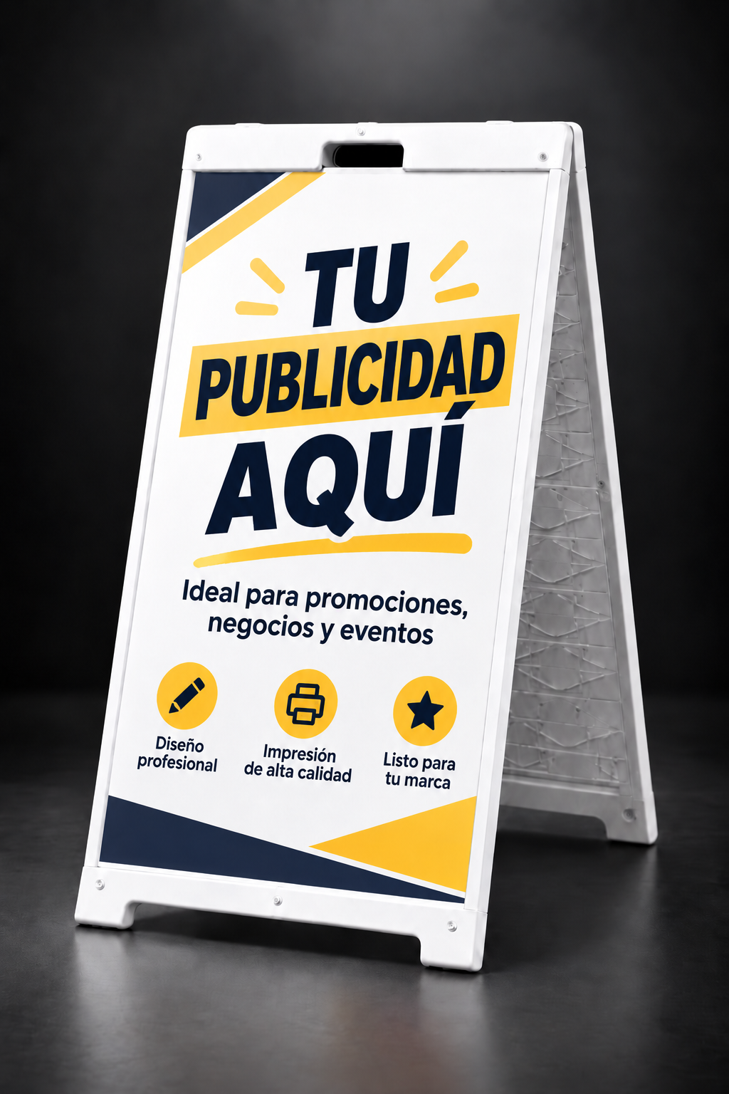 Cartel tipo A para acera